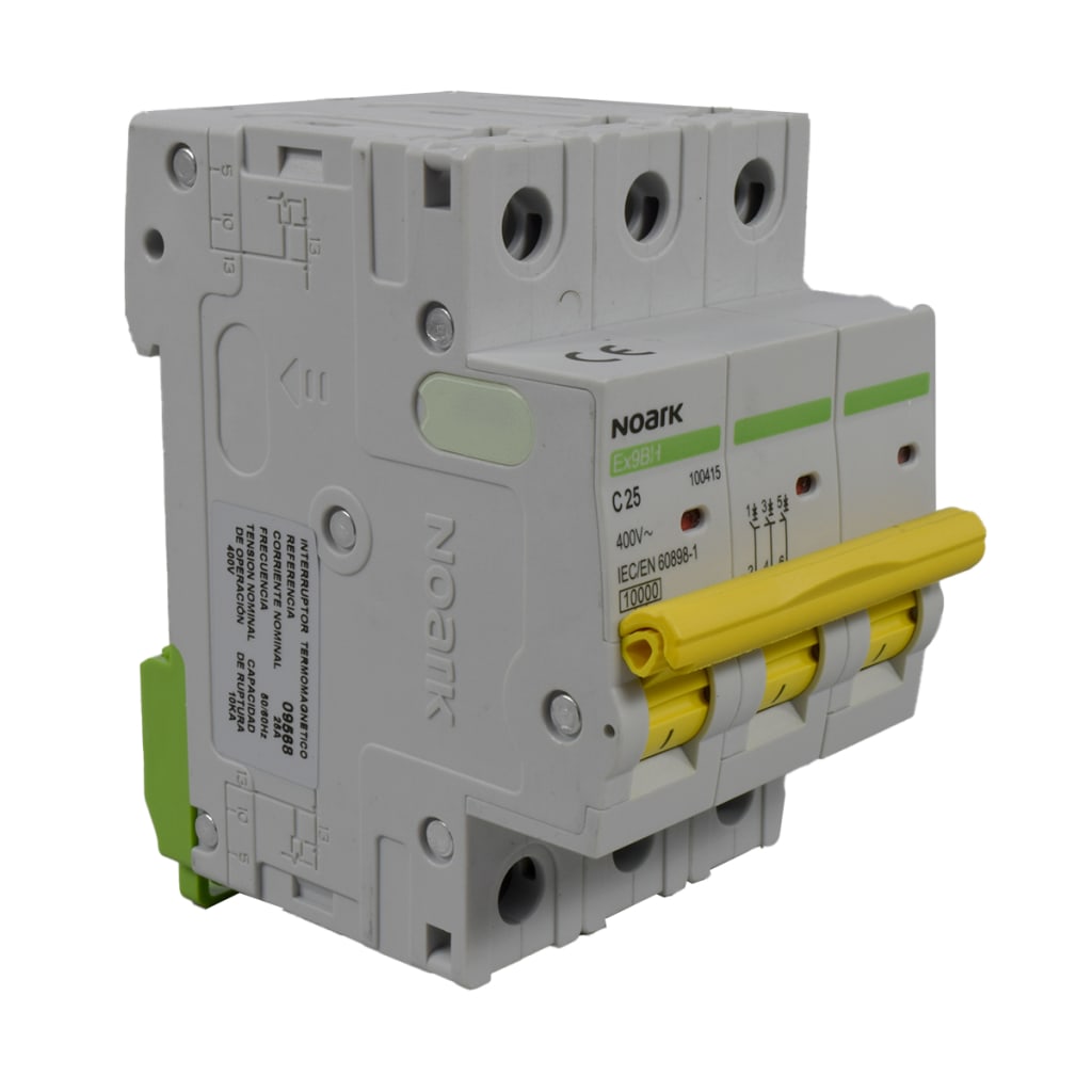 BREAKER 3X 25A, 10KA CURVA C, 230/400 VAC, IEC
