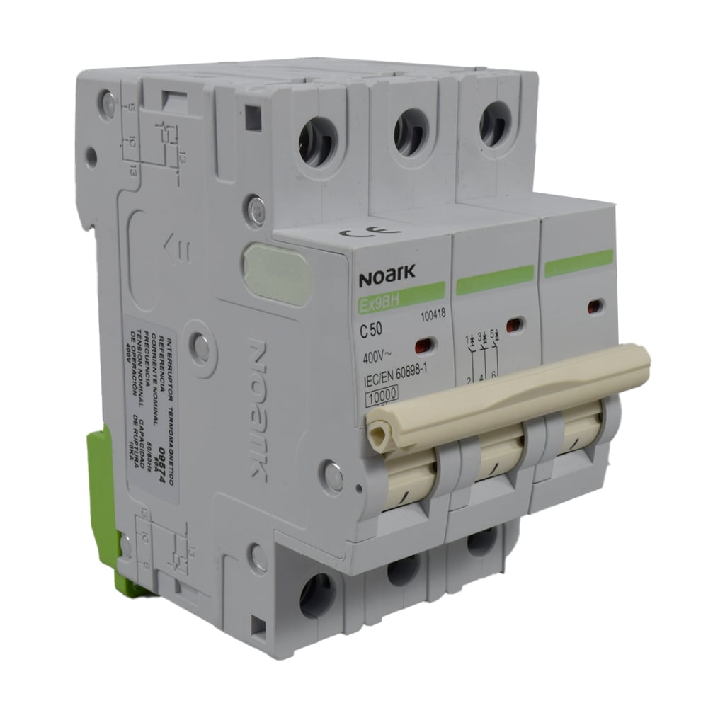 BREAKER 3X 50A, 10KA CURVA C, 230/400 VAC, IEC