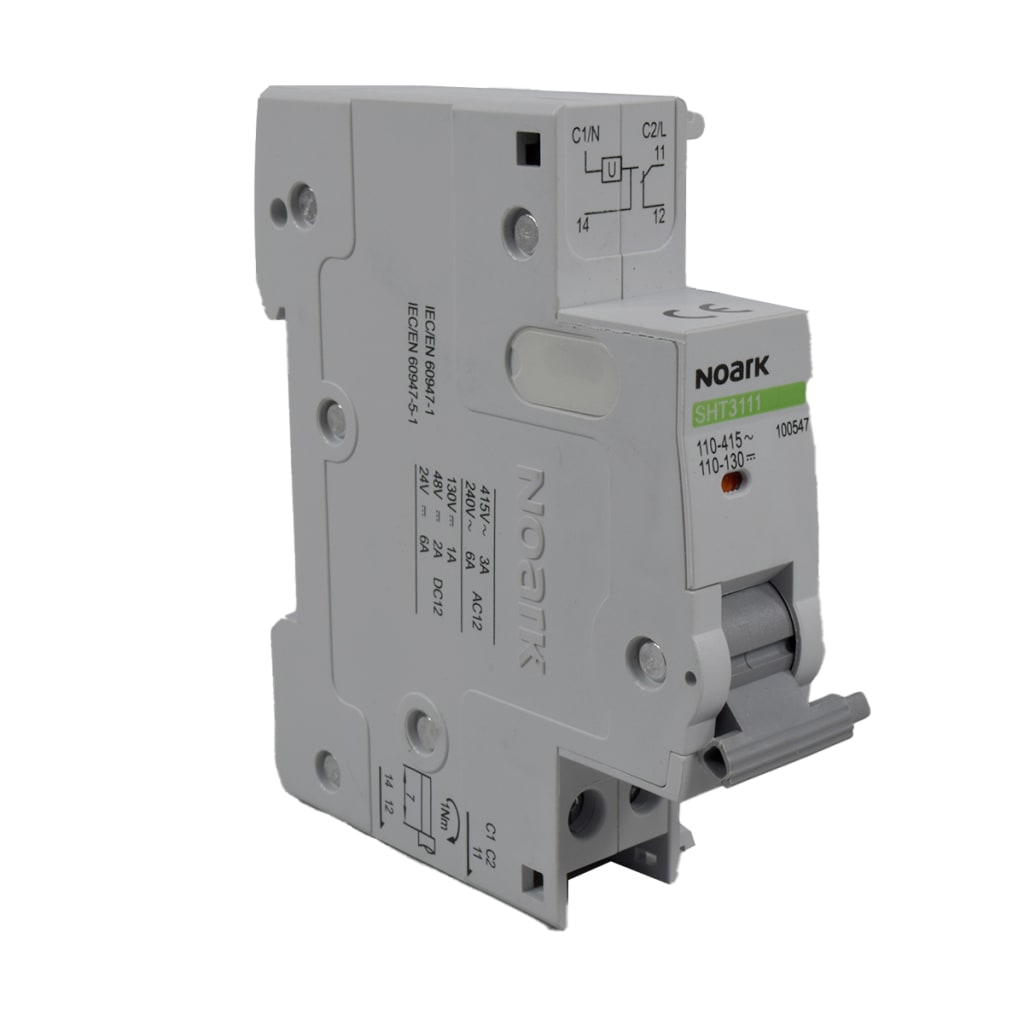 BOBINA DE DISPARO  PARA BREAKER DE RIEL, CON CONTACTO AUXILIAR 1NA+1NC, VOLTAJE DE DISPARO 110VAC 50/60 HZ