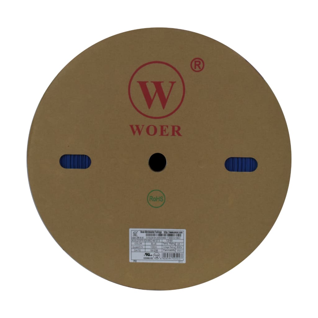 TERMOENCOGIBLE AZUL 15mm ROLLO/100M UL T125°C