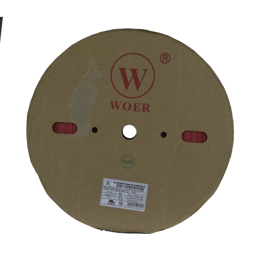 TERMOENCOGIBLE ROJO 35mm ROLLO/50M UL T125°C