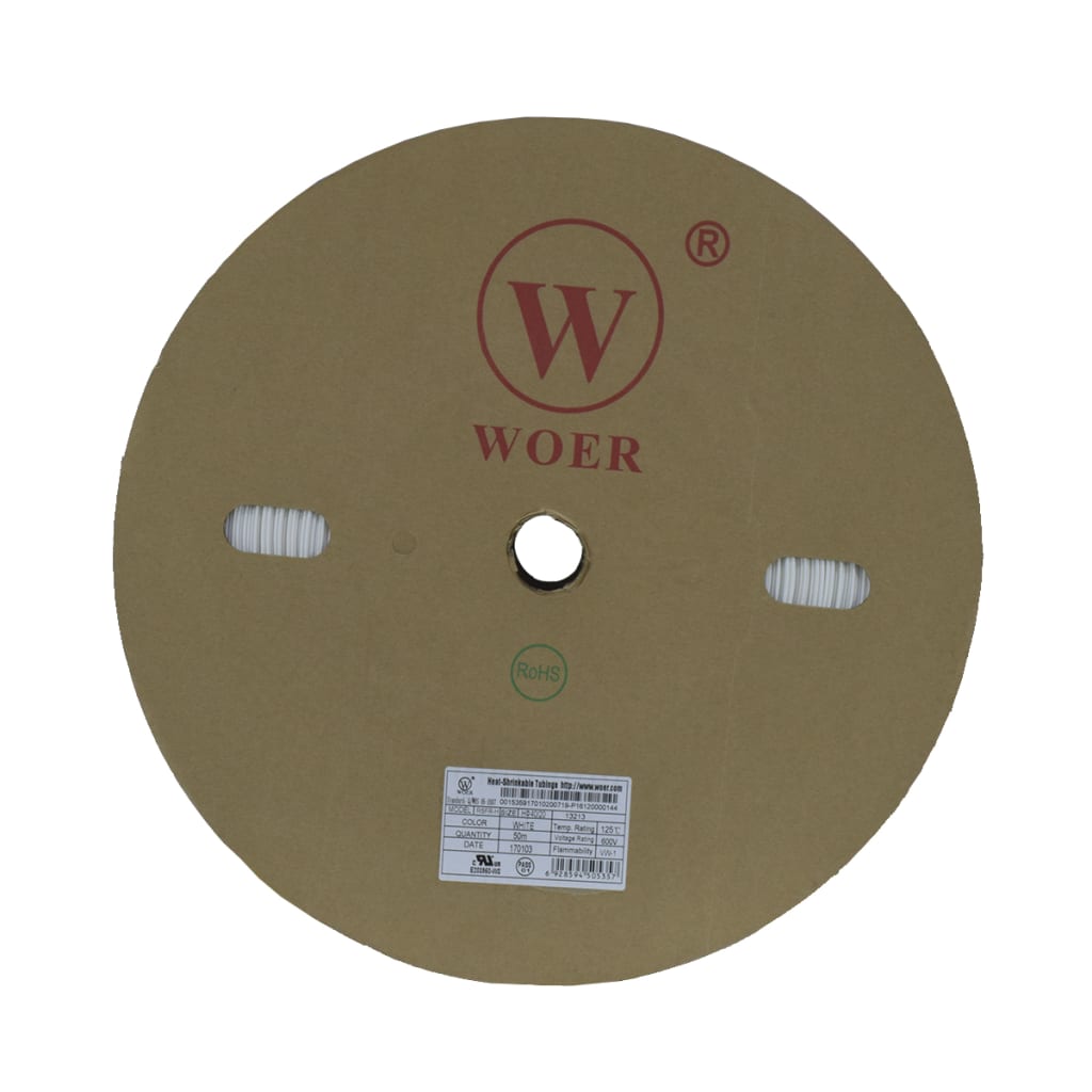TERMOENCOGIBLE BLANCO 40mm ROLLO/50M UL T125°C