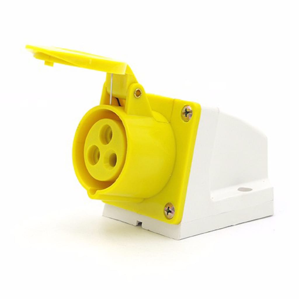 TOMA SOBREPONER 16A 110VAC 2P+T AMARILLO