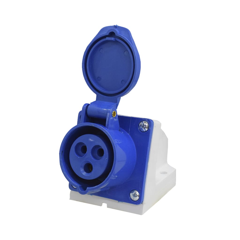 TOMA SOBREPONER 16A 230VAC 2P+T AZUL