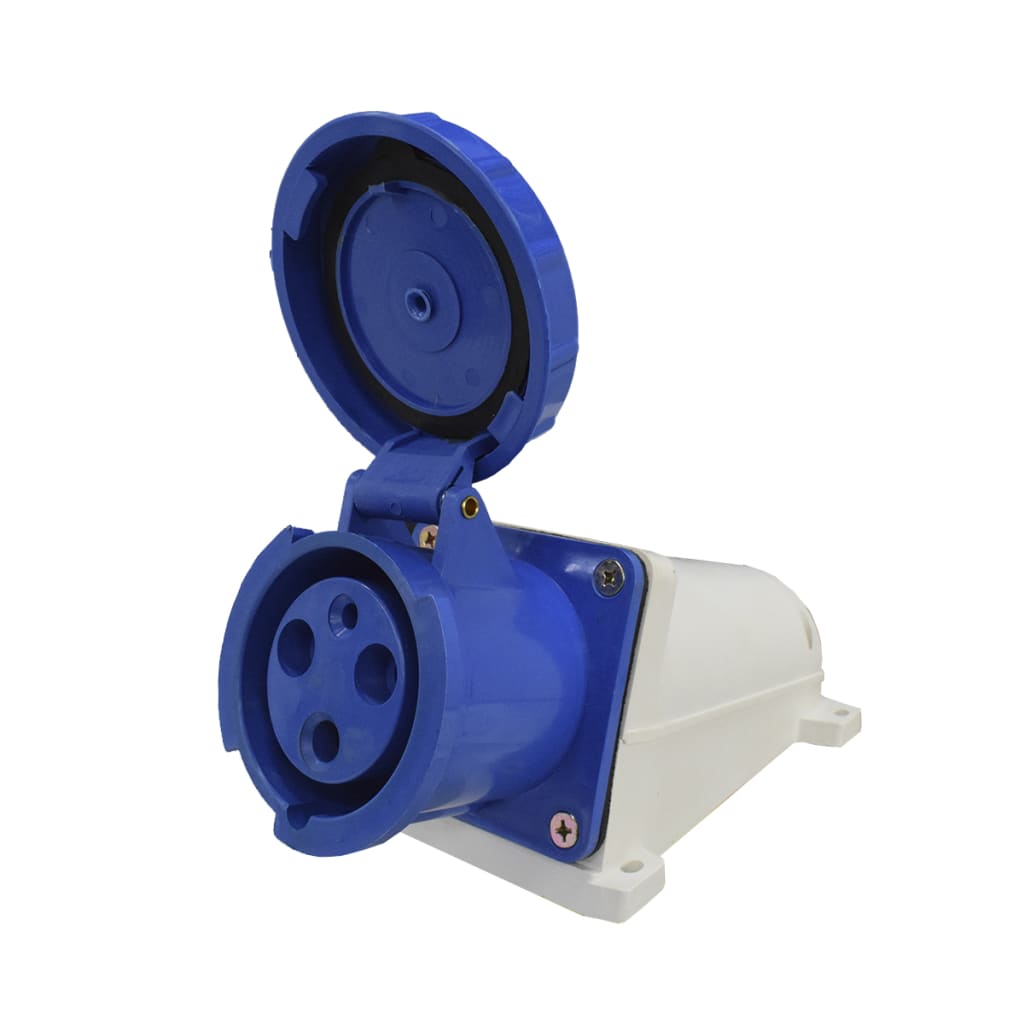 TOMA SOBREPONER 63A 230VAC 2P+T AZUL