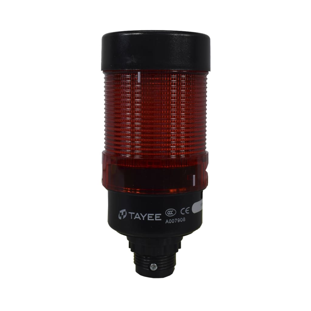 BALIZA ROJA LED ROJO + BUZ 220VAC 50mm