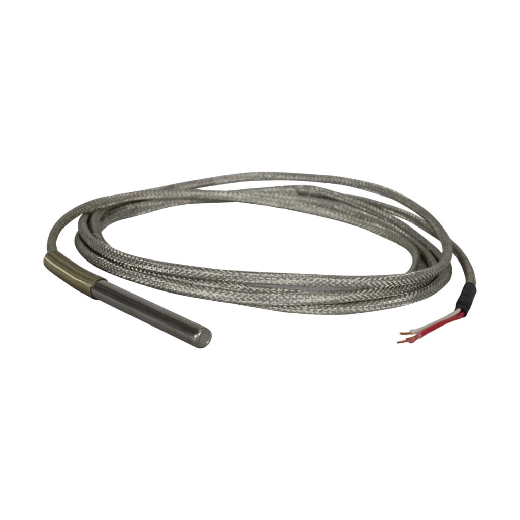 PT-100 BULBO RECTO 50 MM X 6 MM DIAMETRO, SS 316, CABLE 2 MT FIBRA DE VIDRIO ENMALLADO