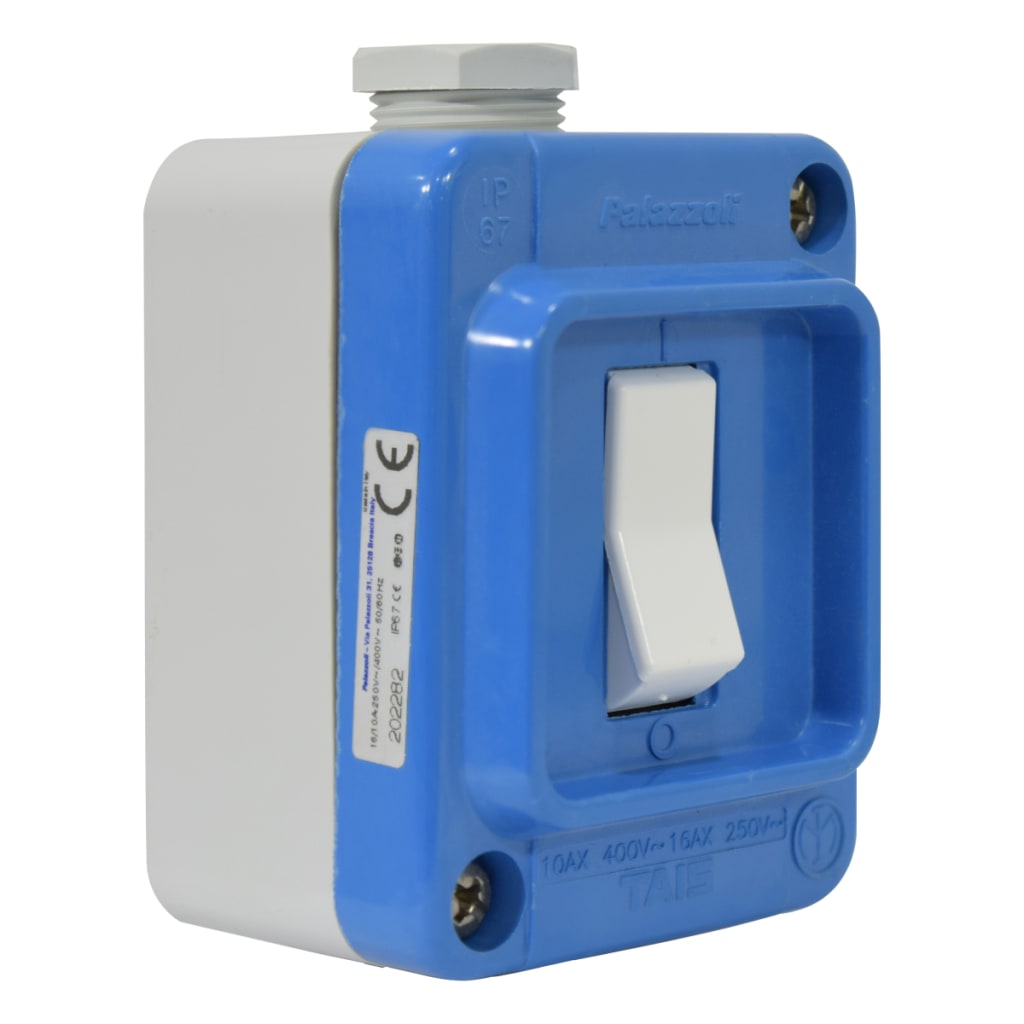 INTERRUPTOR S/PONER GRP 2P 16A 250VAC / 10A 400VAC 2XM20 IP67 62X80X48 mm