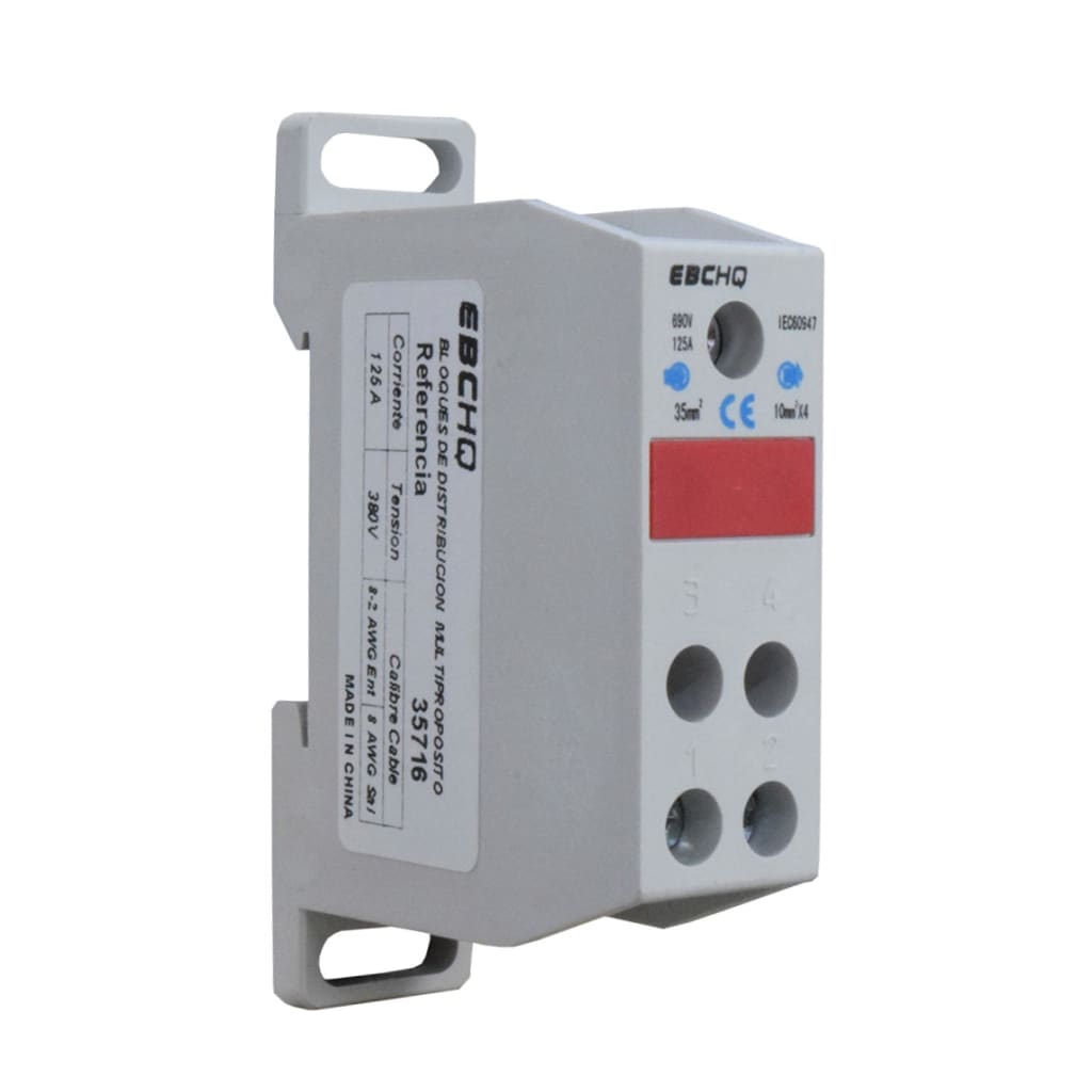 BLOQ DIST AMA E8 2AWG/SAL 4X8AWG 125A/690V
