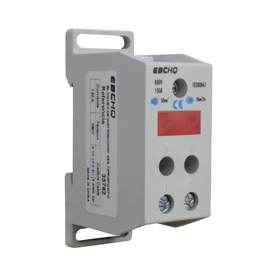 BLOQ DIST AMA E6 1/0AWG/SAL 4X6AWG 150A/690V