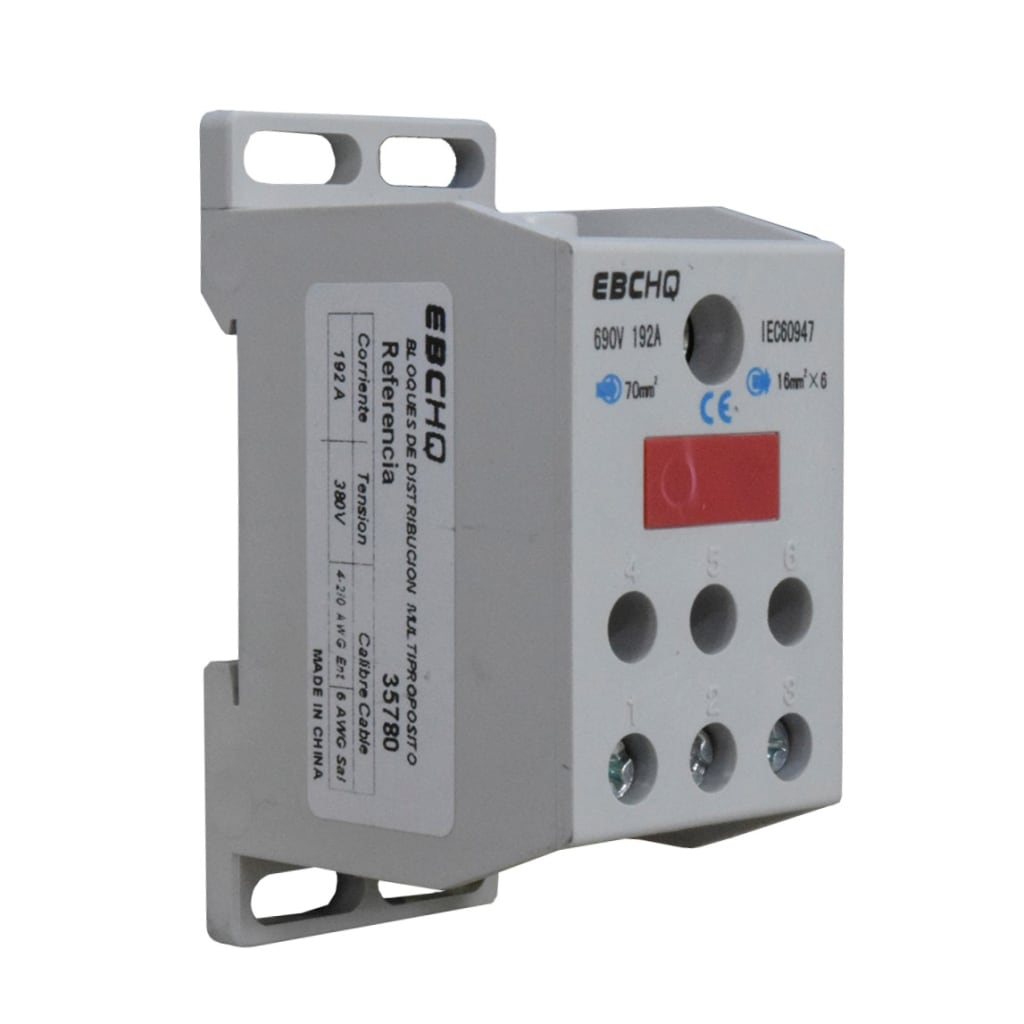 BLOQ DIST AMA E4 2/0AWG/SAL 6X6AWG 192A/690V