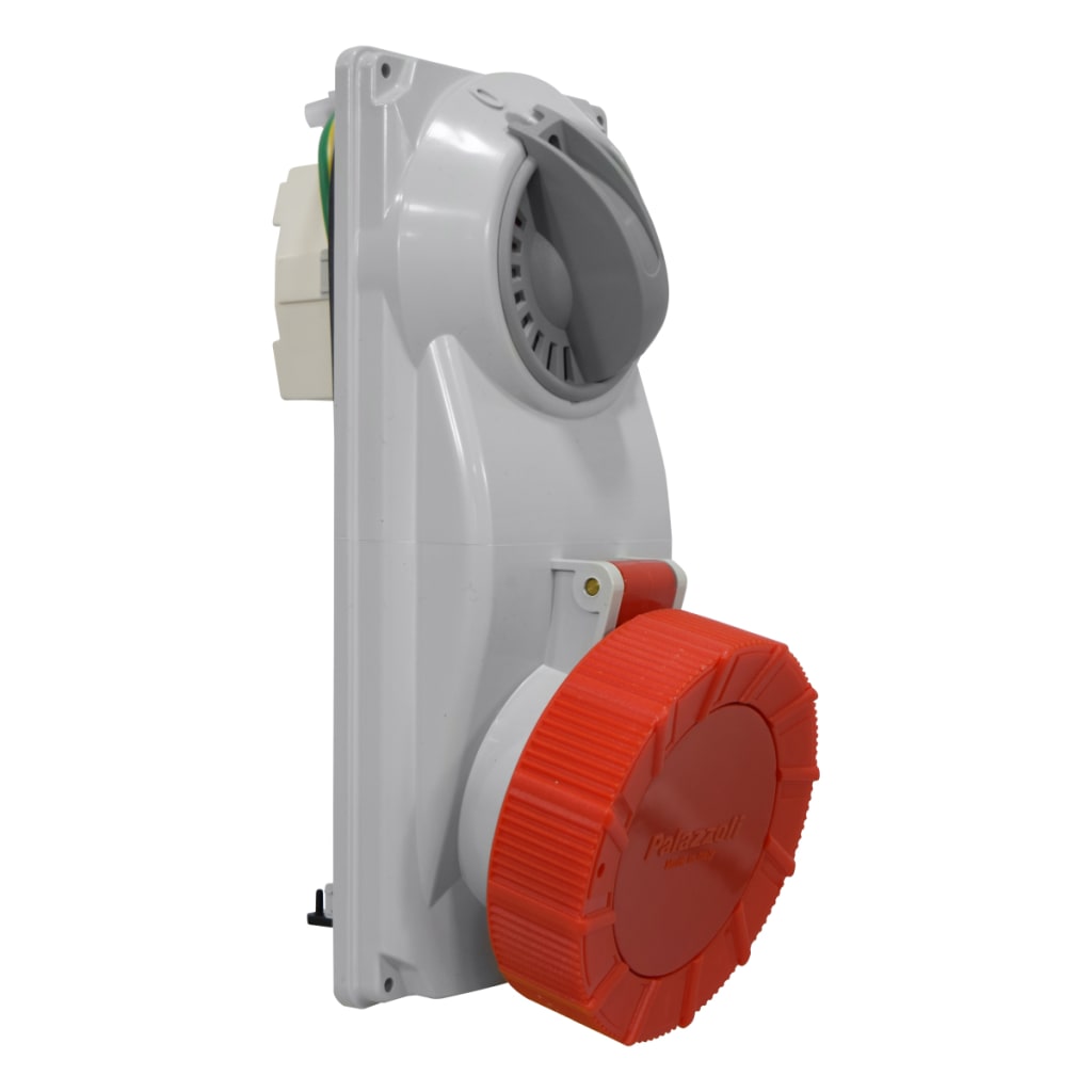 BASE CON INTERR 5X32A 400V 6H IP67 ROJA