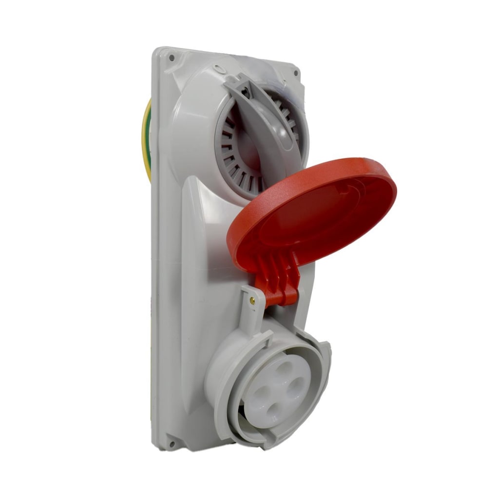 BASE CON INTERR 4X32A 400V 6H IP44 ROJA