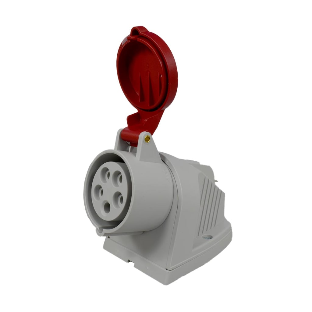 TOMA S/PON 5X16 A 400V IP44 90º ROJO