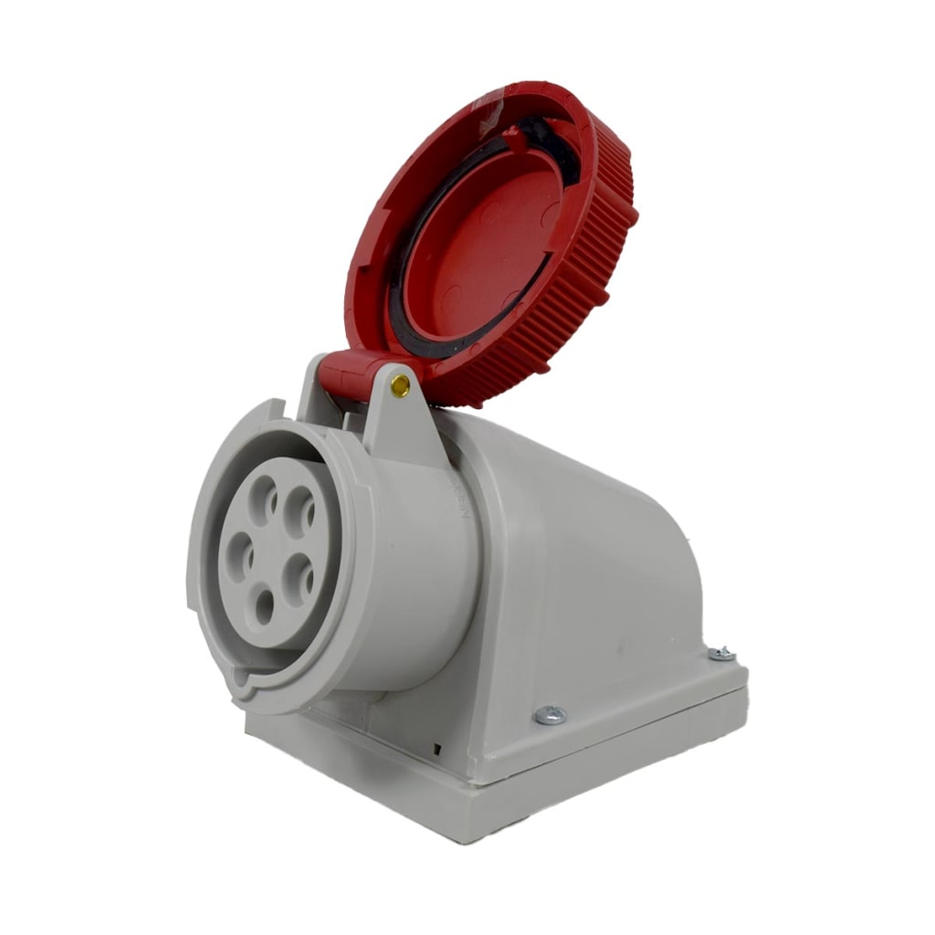 TOMA S/PON 5X16 A 400V IP67 90º ROJO