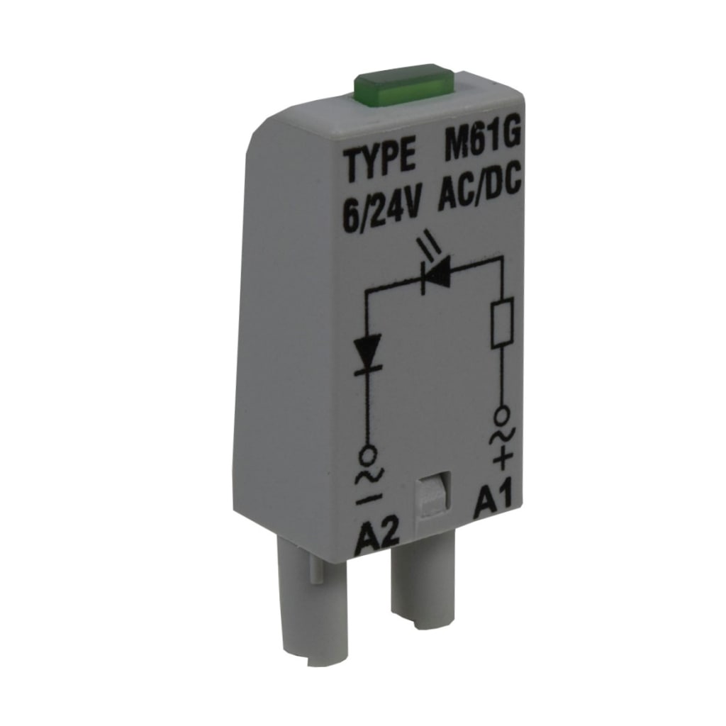 MODULO PILOTO 6-24 VAC/DC VERDE REL
