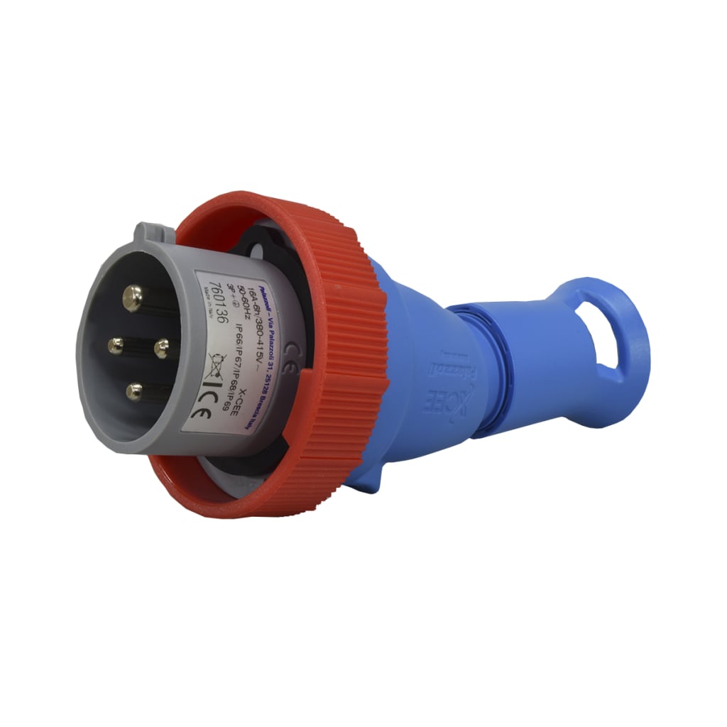 CLAVIJA AEREA 4X16A 400V 6H IP66/67/68/69 ROJA XCEE
