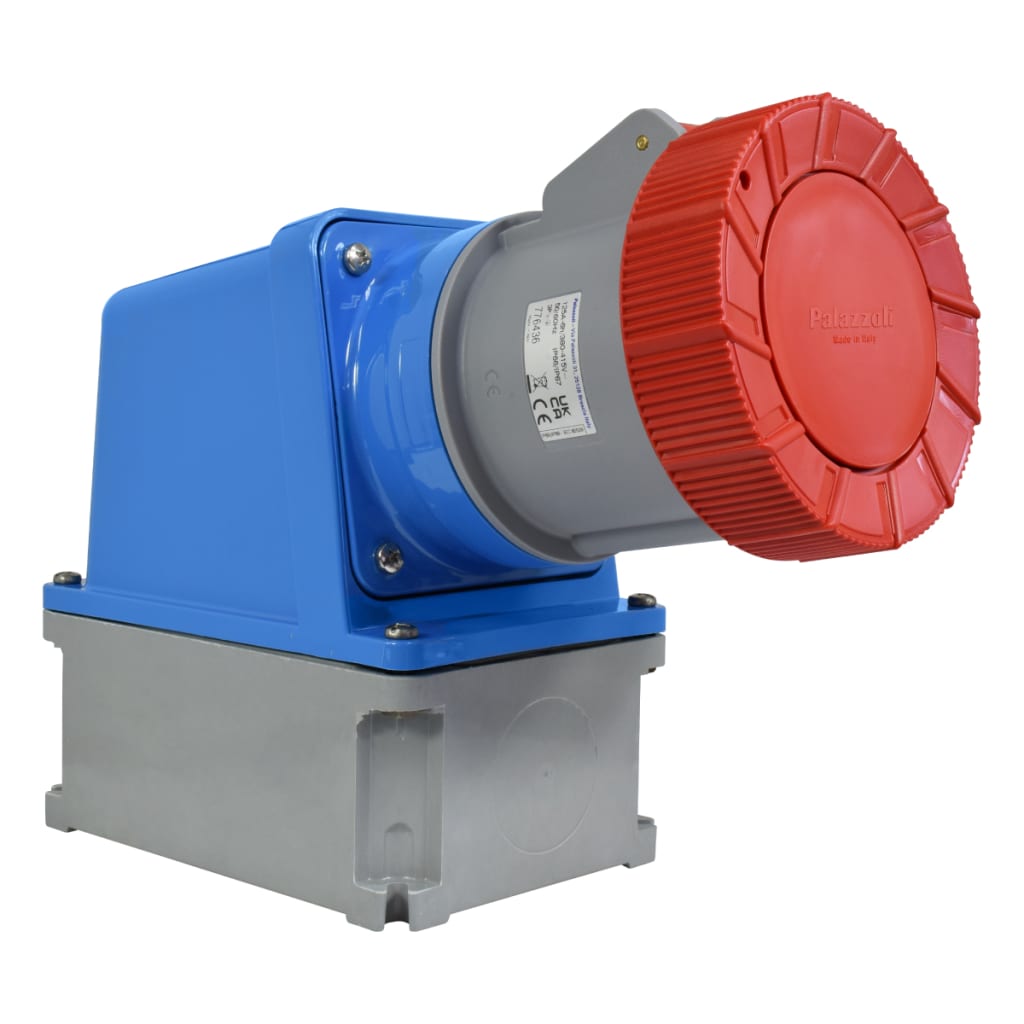 TOMA S/PON 65º 4X125A 6H 415V IP66/67/68/69  ROJO XCEE
