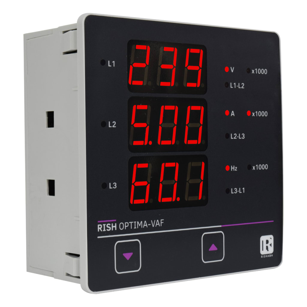 MULT DIG PANEL RISHABH VAF 40-300V AC/DC 96X96MM 3 FASES  RISHABH