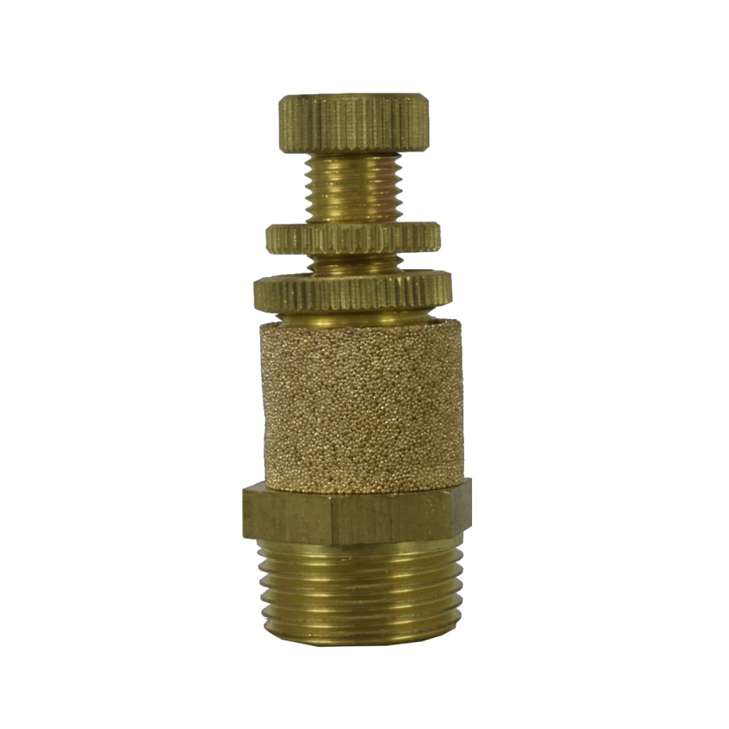 SILENCIADOR MACHO 3/8 NPT C/CONTROL FLUJO BRONCE