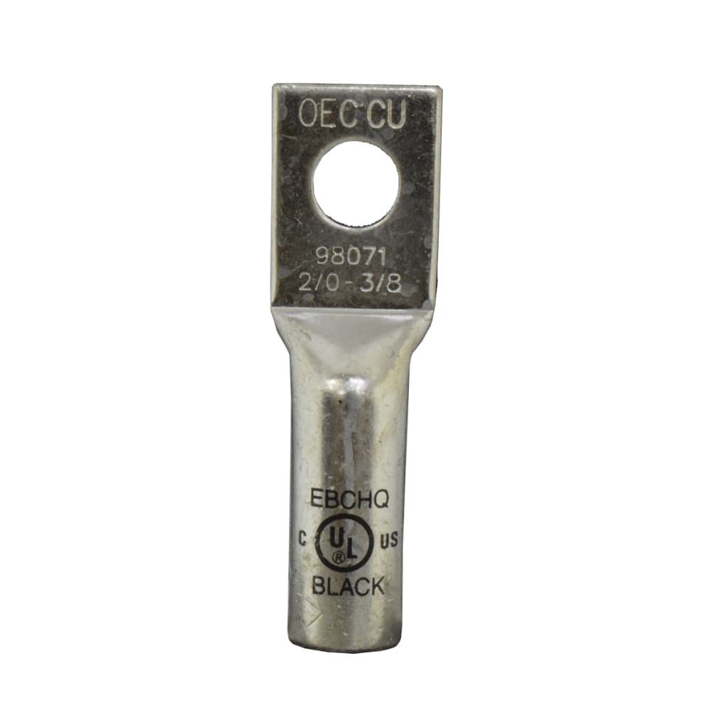 TERMNAL TUB B LAR 2/0AWG DIA 3/8 NEGRO UL
