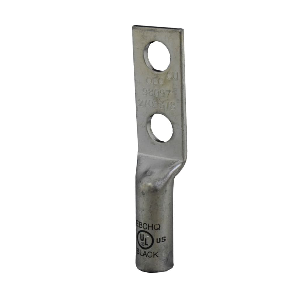 TERMNAL TUB B LAR 2H 2/0AWG DIA 3/8 NEGRO