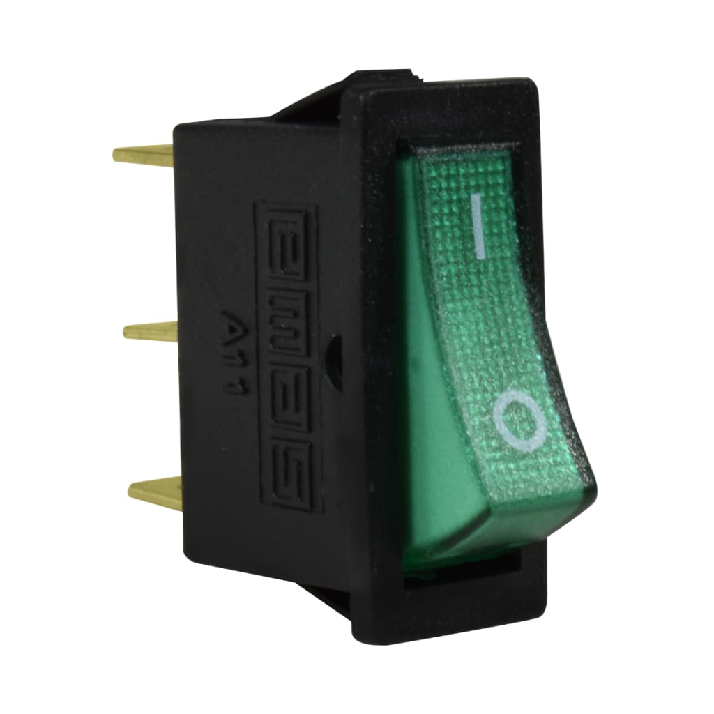 INT BALANCIN RECT VERDE 16(4)A 250V X 10 UNID