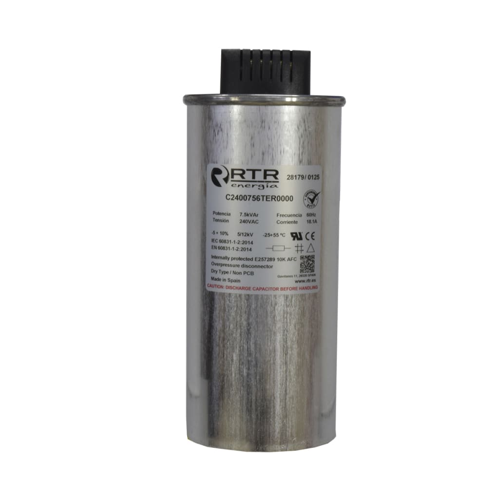 CONDENSAD TRIF P/FP 7.5KVAR/240VAC 60HZ UL ESPAÑA