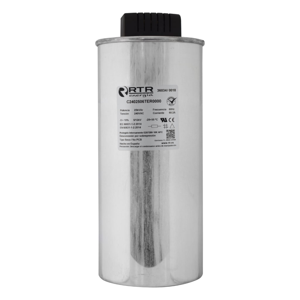 CONDENSAD TRIF P/FP 25KVAR/240VAC 60HZ UL ESPAÑA