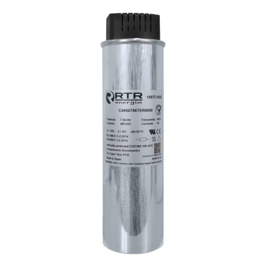 CONDENSAD TRIF P/FP 7,5KVAR/480VAC 60HZ UL ESPAÑA