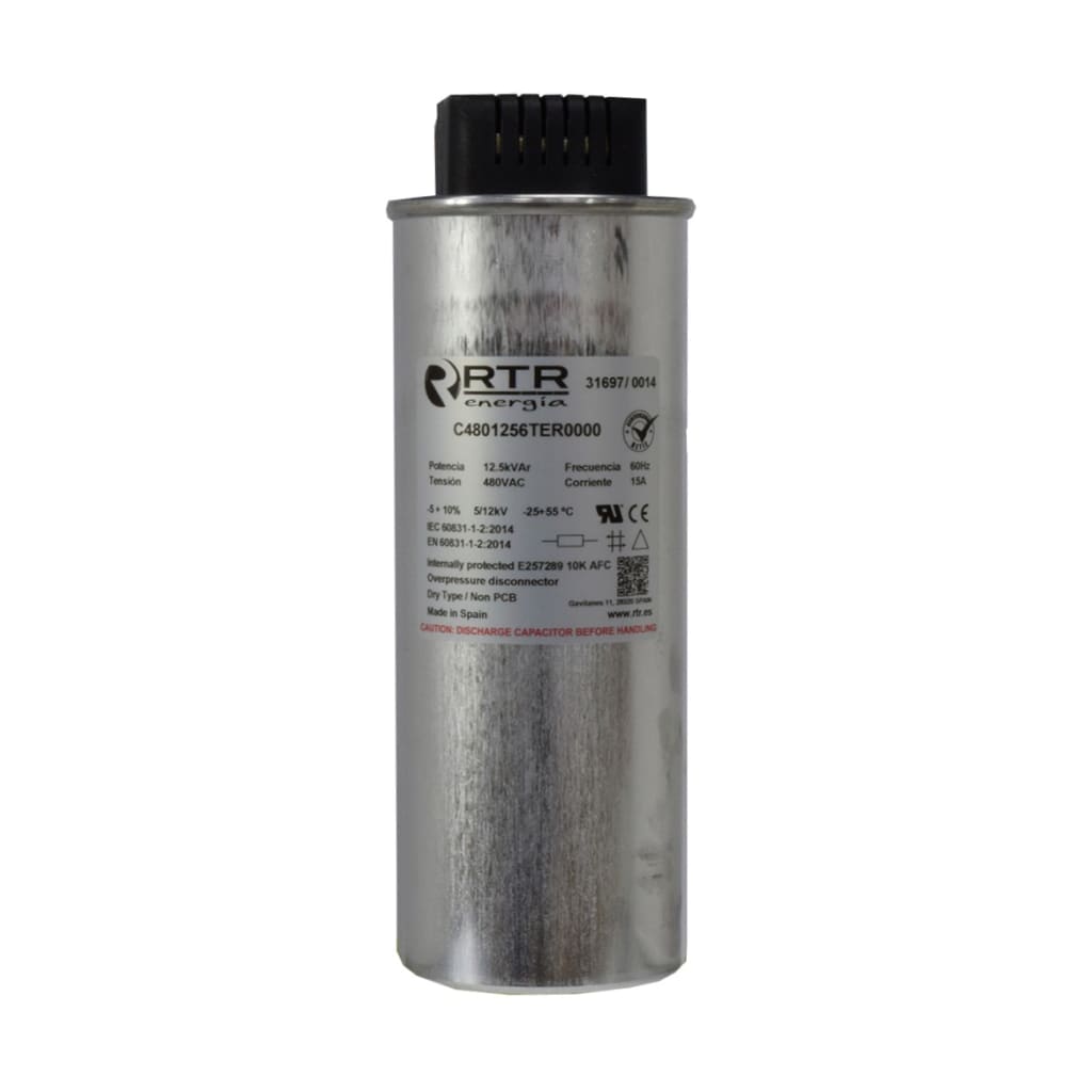 CONDENSAD TRIF P/FP 12,5KVAR/480VAC 60HZ UL ESPAÑA