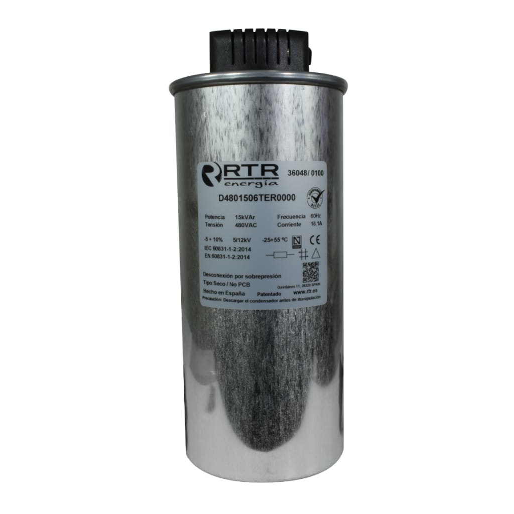 CONDENSAD DWCAP TRIF P/FP 15KVAR/480VAC 60HZ UL ESPAÑA