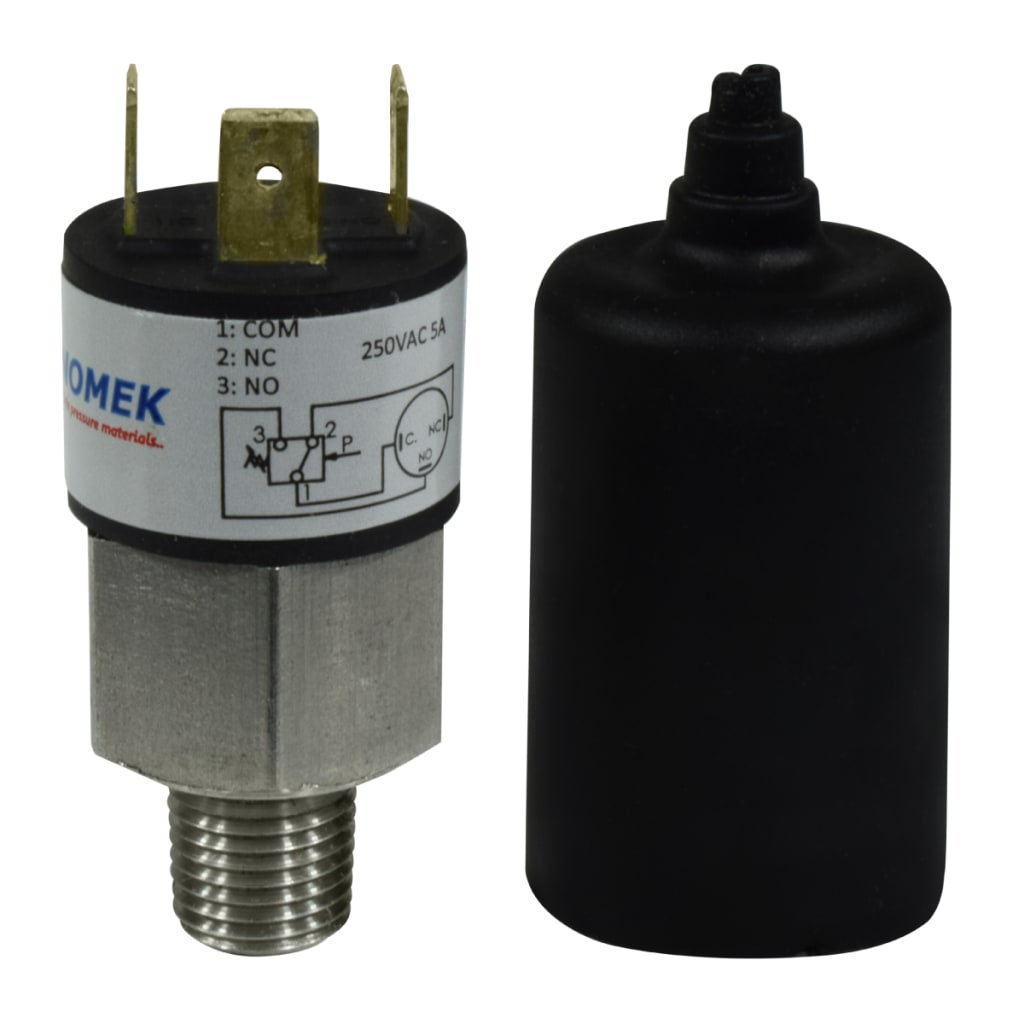 015 INT DE PRESION 1NA+1NC 5A, 35 BAR, 1/4" NPT CONEXIÓN FAST-ON