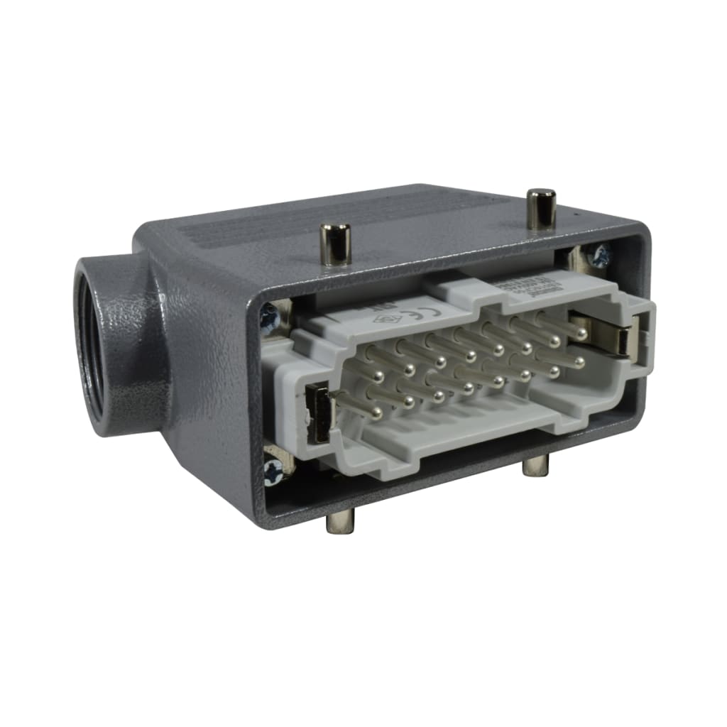 CONECTOR MULTIPIN MACHO 16P 16A ENTRADA LATERAL PG21