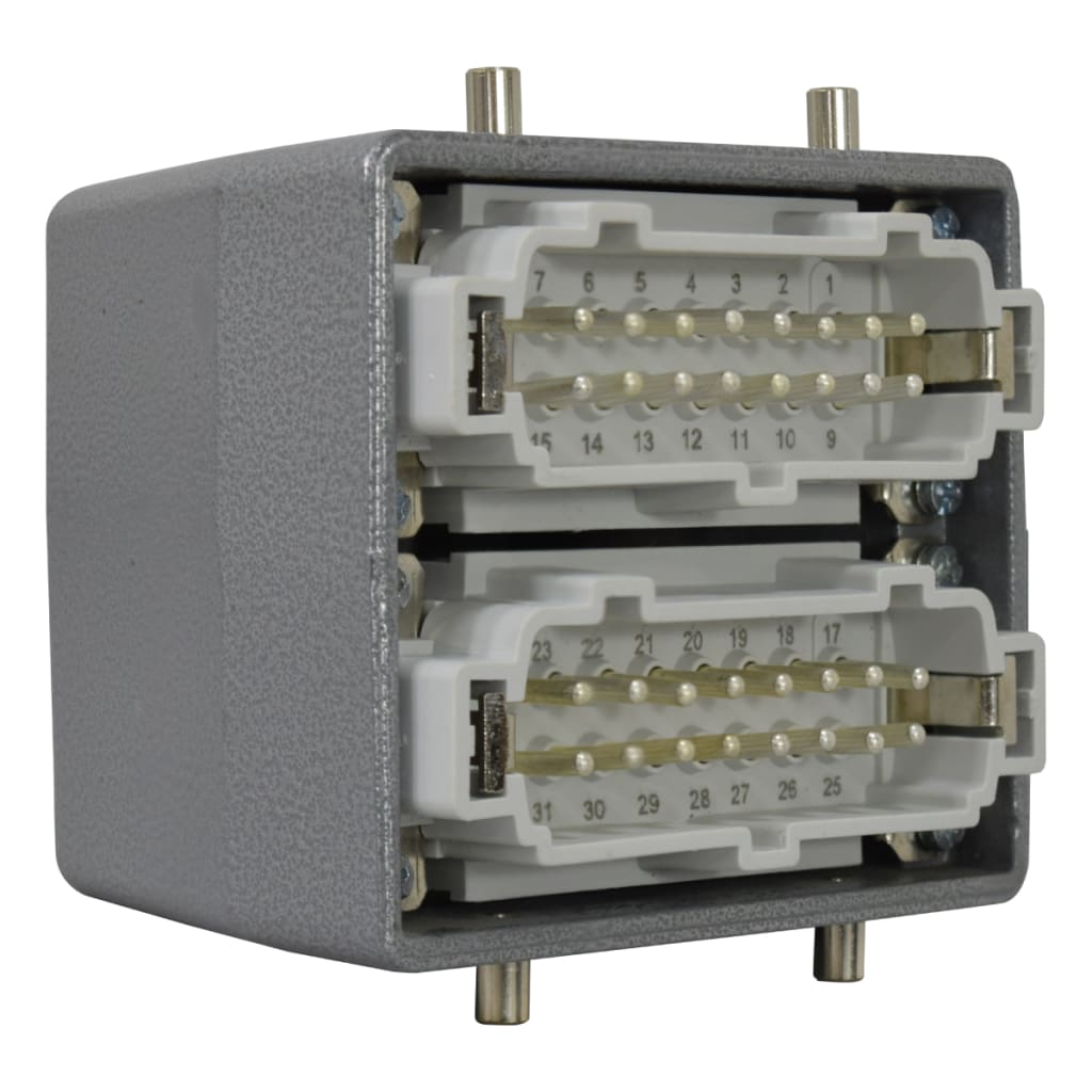 CONECTOR MULTIPIN MACHO 32P 16A ENTRADA SUPERIOR PG21