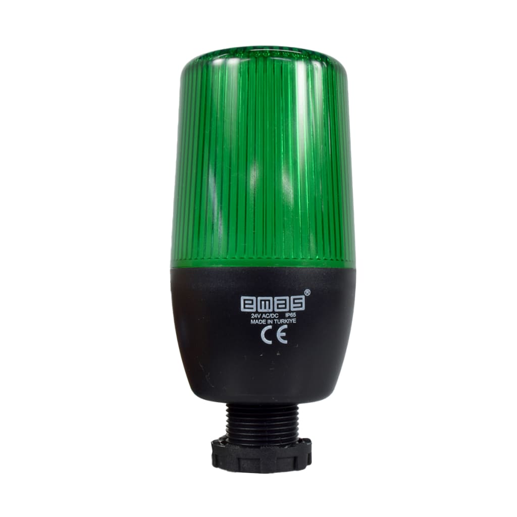 BALIZA FIJA / INTERMITENTE VERDE 55MM 24VAC/DC SIN BUZZER CONEX 22MM