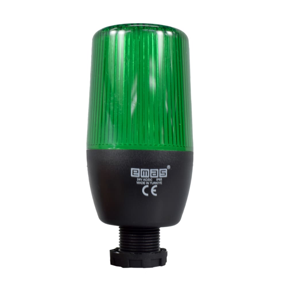 BALIZA FIJA / INTERMITENTE VERDE 55MM 24VAC/DC CON BUZZER CONEX 22MM