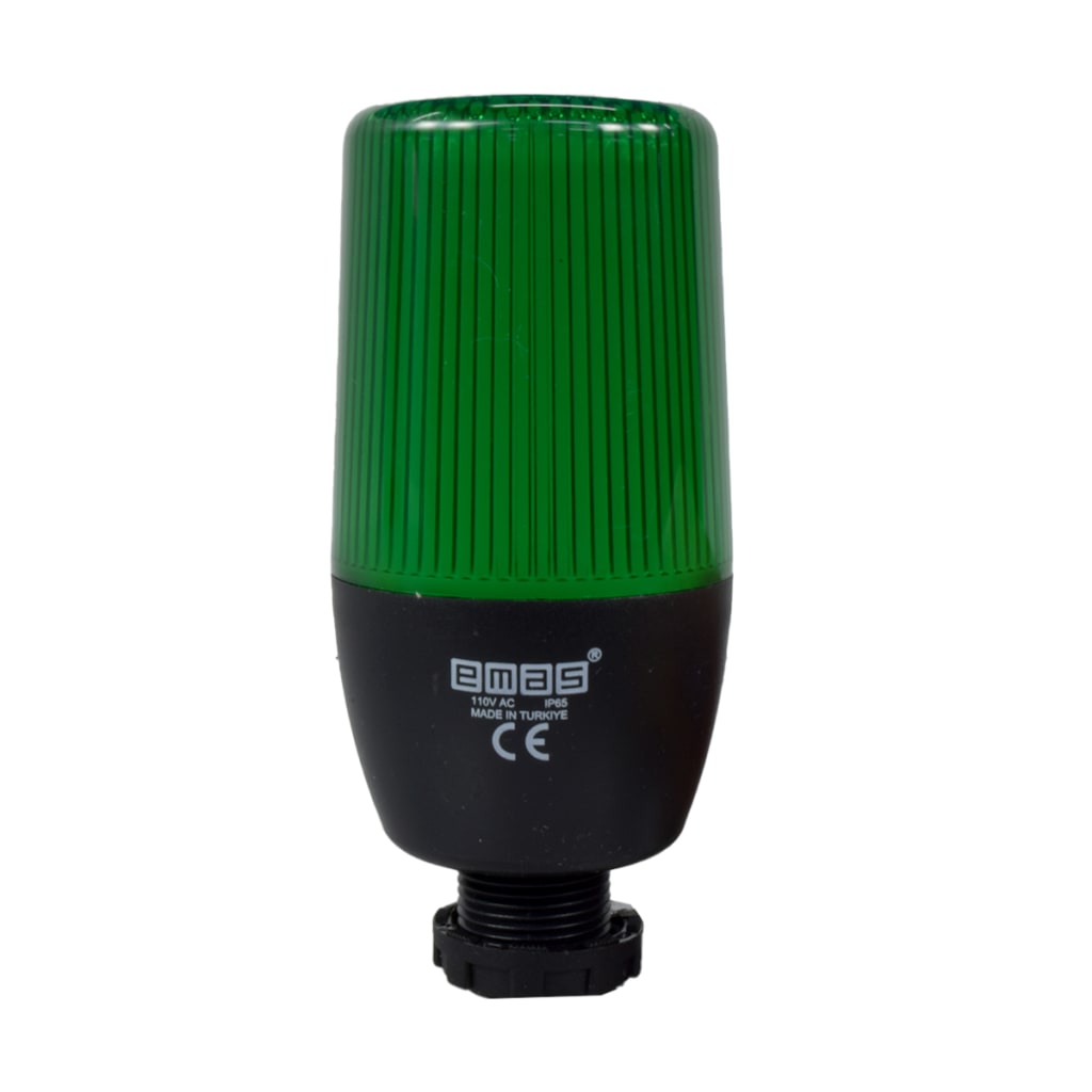 BALIZA FIJA / INTERMITENTE VERDE 55MM 110VAC SIN BUZZER CONEX 22MM