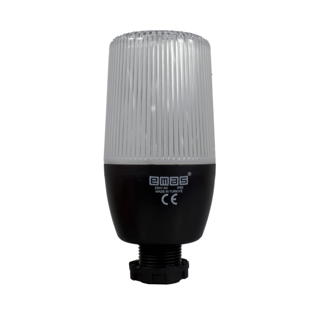 BALIZA MULTICOLOR FIJA / INTERMITENTE 55MM CON BUZZER 220VAC CONEX 22MM