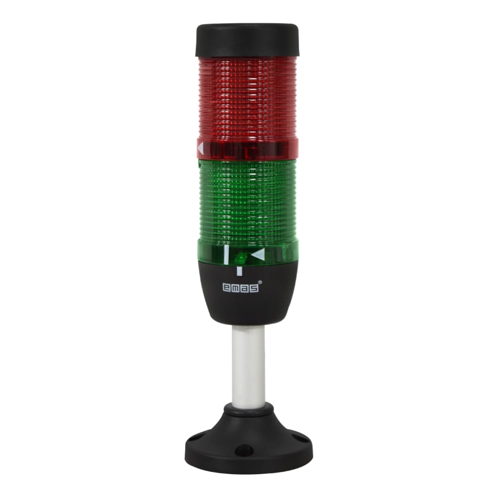 BALIZA MODULAR INTERMITENTE 50MM 2 COLORES VERDE Y ROJO 24VAC/DC SIN BUZZER