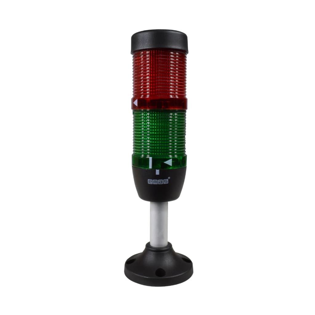 BALIZA MODULAR FIJA 50MM 2 COLORES VERDE Y ROJO 24VAC/DC SIN BUZZER
