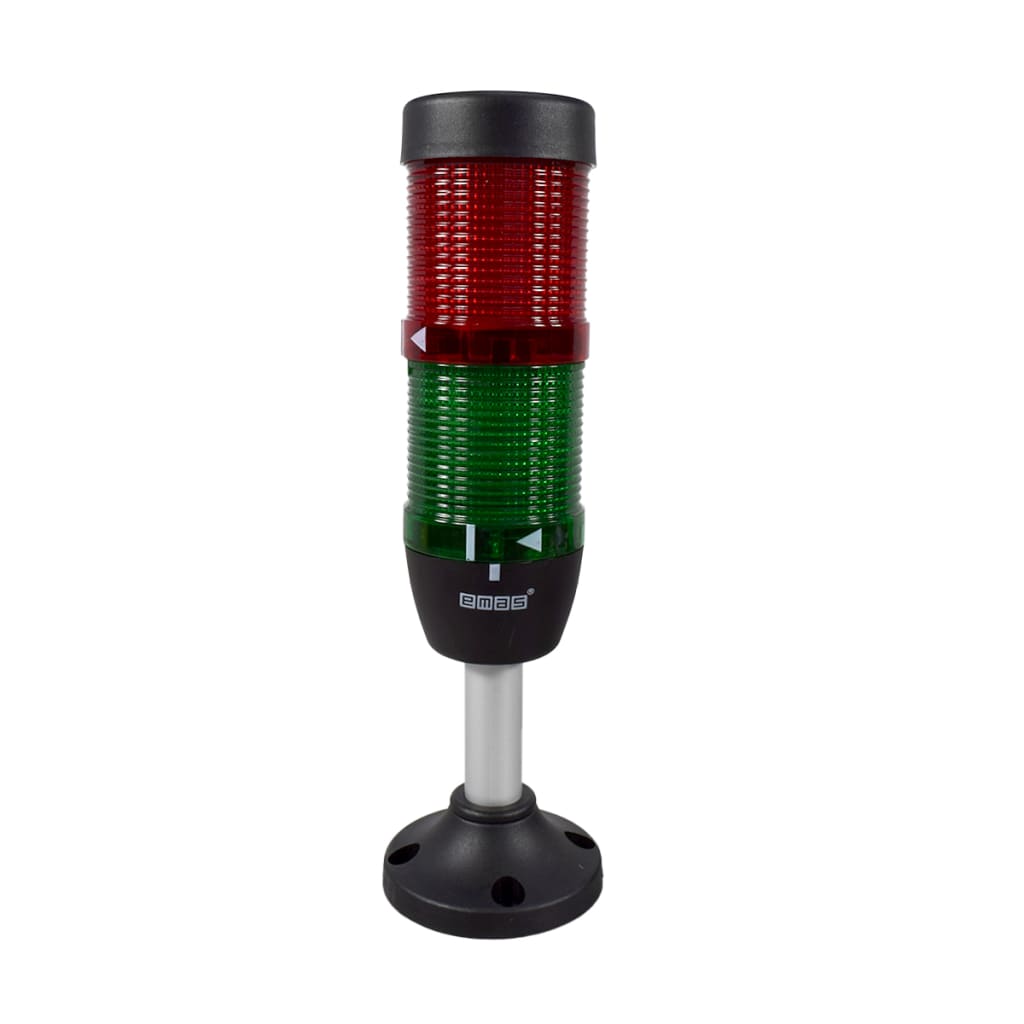 BALIZA MODULAR FIJA 50MM 2 COLORES VERDE Y ROJO 220VAC SIN BUZZER
