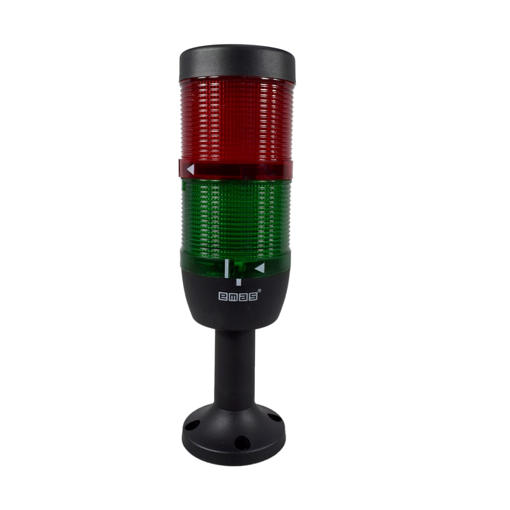BALIZA MODULAR INTERMITENTE 70MM 2 COLORES VERDE Y ROJO 110VAC SIN BUZZER