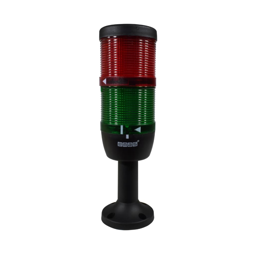 BALIZA MODULAR FIJA 70MM 2 COLORES VERDE Y ROJO 24VAC/DC SIN BUZZER