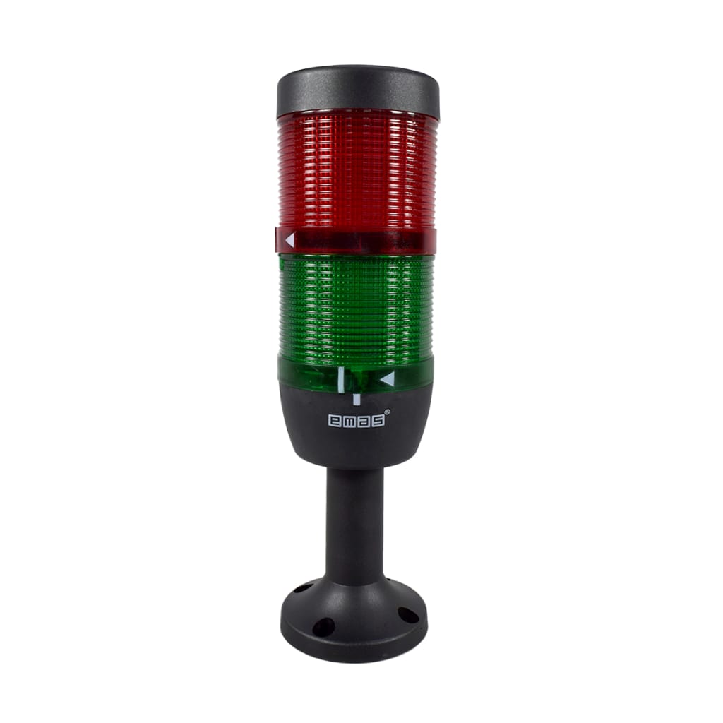 BALIZA MODULAR FIJA 70MM 2 COLORES VERDE Y ROJO 110VAC SIN BUZZER