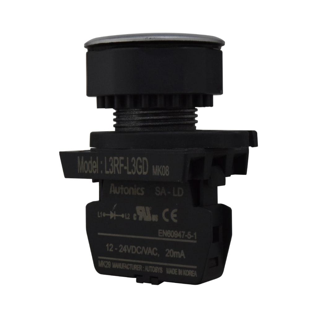 03 LAMP LED VERDE 30mm 12-24VDC/AC PLAST PLAN