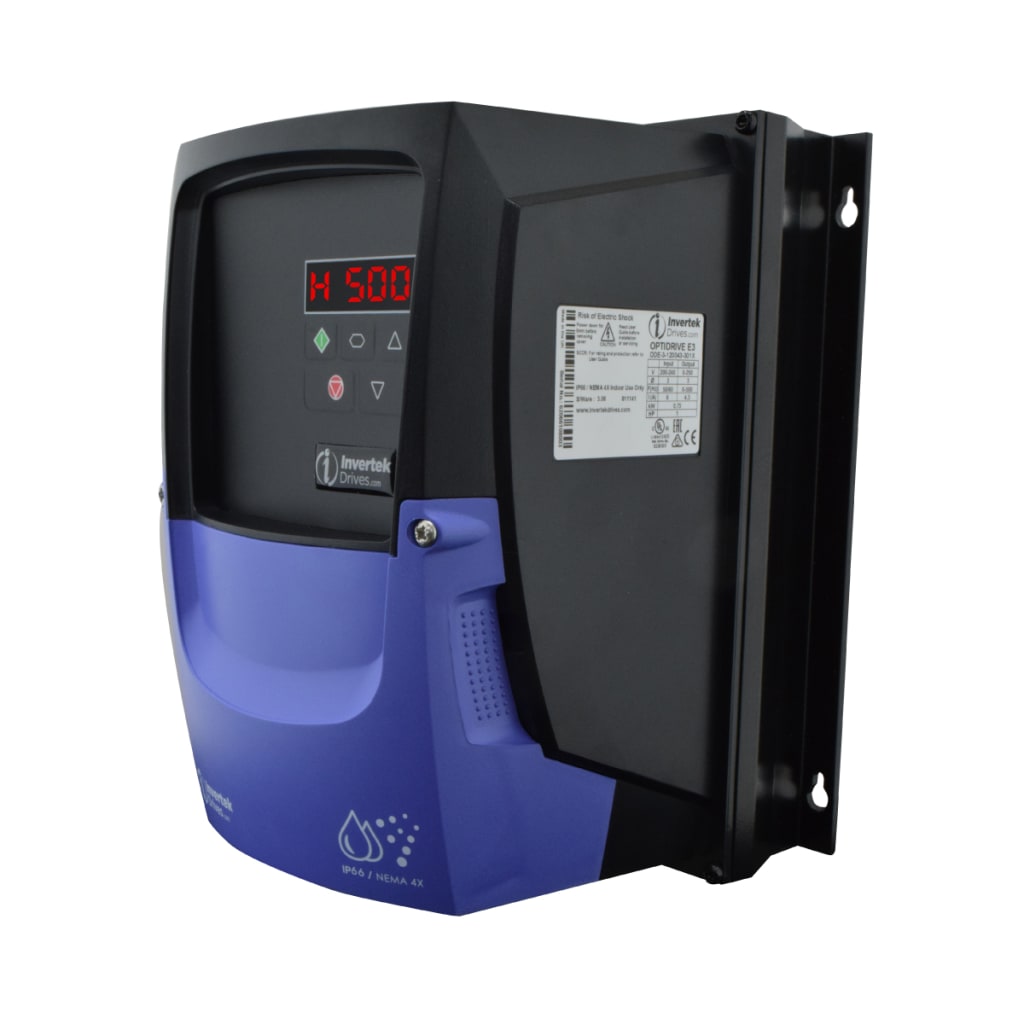 11 VARIADOR E3, TRIFASICO 220VAC, 1HP, 200-240VAC, 4.3A, TRIFASICO, IP66