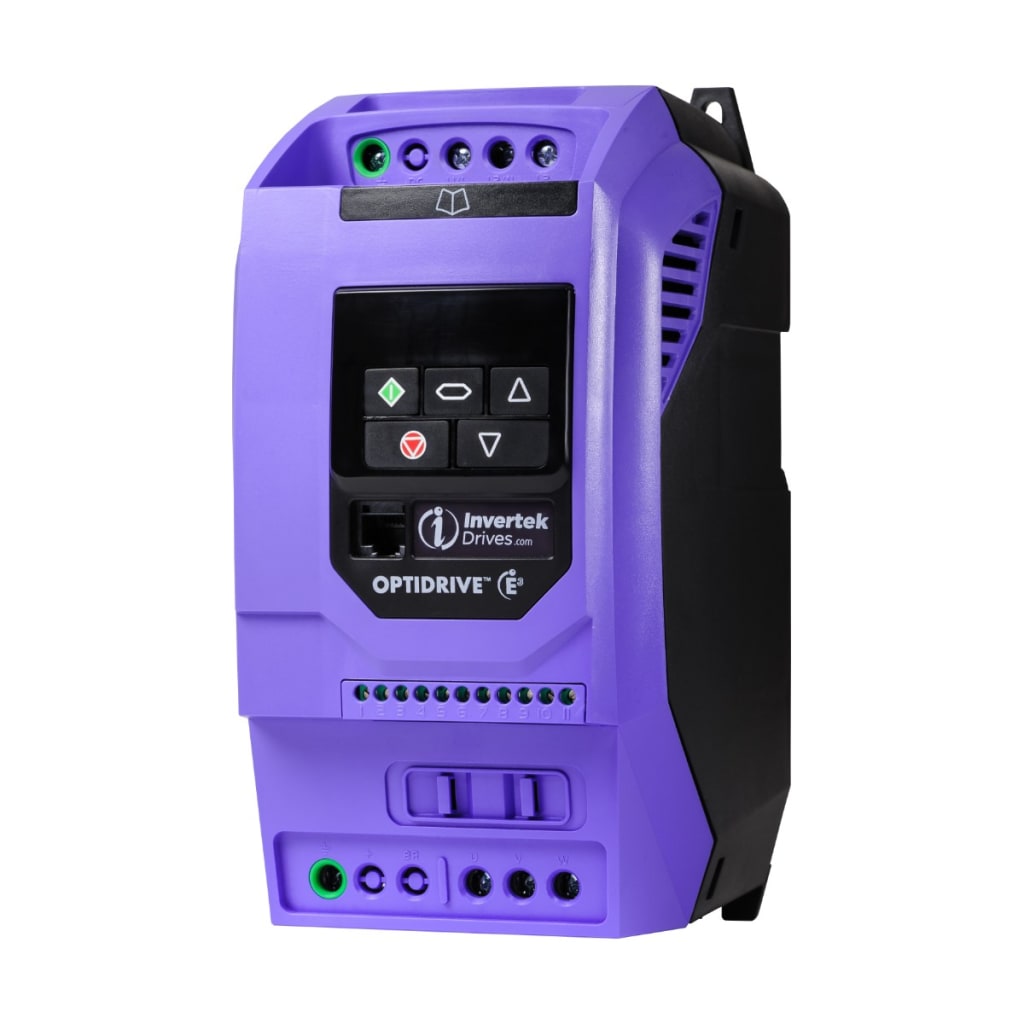 34 VARIADOR E3, TRIFASICO 440VAC, 3HP, 380-480VAC, 5.8A, TRIFASICO, IP20, TRANSISTOR FRENO, CON FILTRO