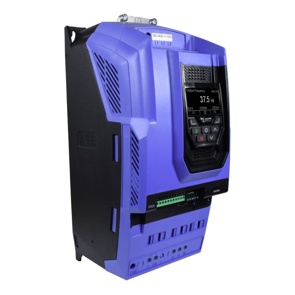 75 VARIADOR P2, TRIFASICO 440VAC, 20HP, 380-480VAC, 30A, TRIFASICO, IP20, TRANSISTOR FRENO, CON FILTRO