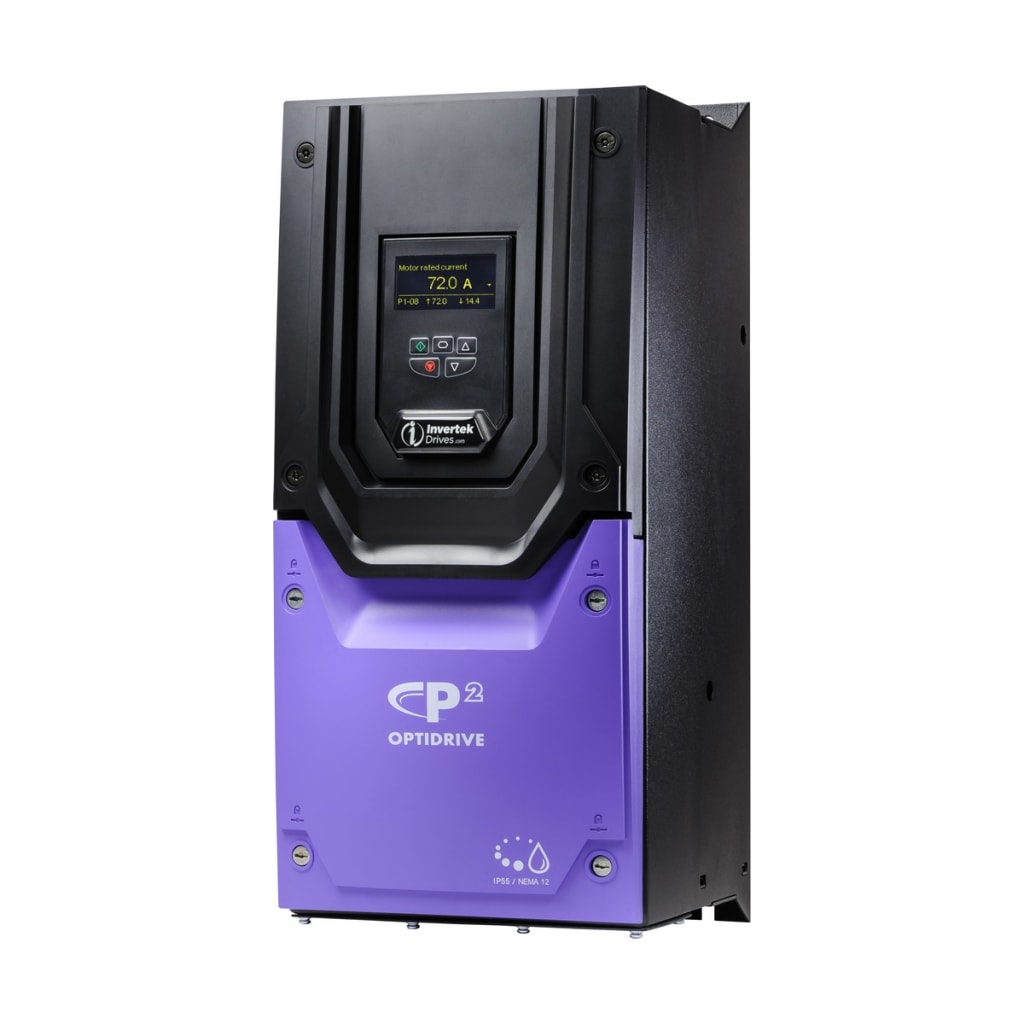 81 VARIADOR P2, TRIFASICO 220VAC, 20HP, 200-240VAC, 61A, TRIFASICO, IP55, TRANSISTOR FRENO, CON FILTRO, DISPLAY OLED